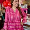 Selden Pink Jacquard Dress