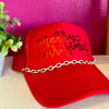 Merry Christmas Metallic Red Trucker Hat