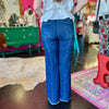 Lane Dark Denim Wide Leg Jeans