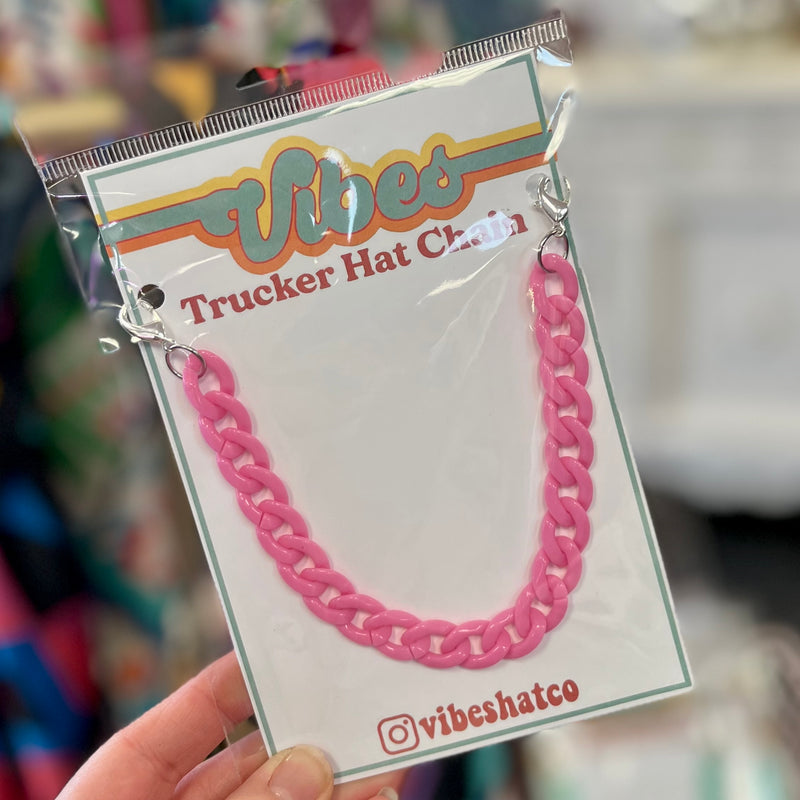 Hot Pink Lg Trucker Hat Chain