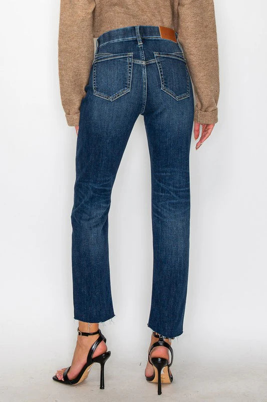 AV Dark Denim High Rise Straight Jean