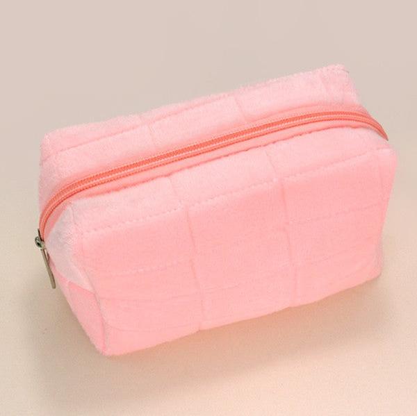 Pink Velvet Cosmetic Pouch