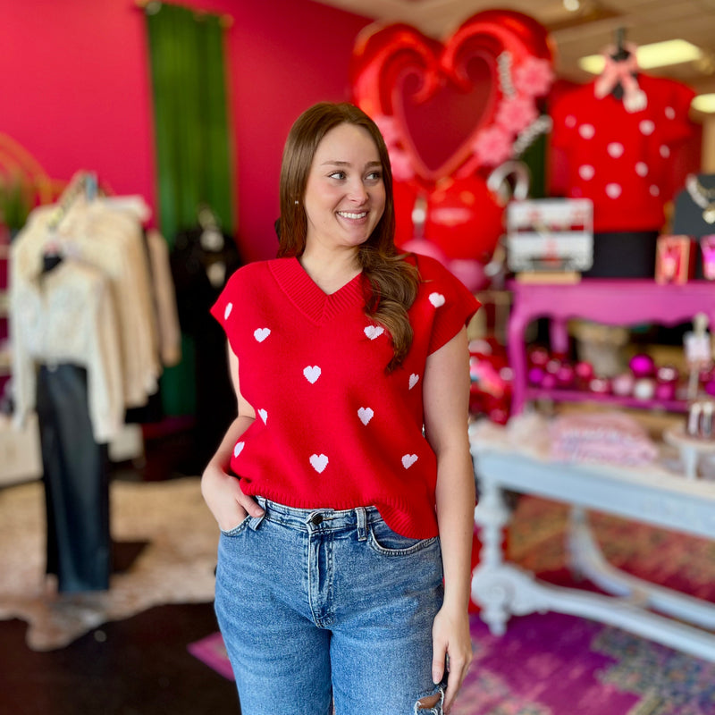 Red Heart Sweater Vest