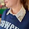 White Bling Collar Bib