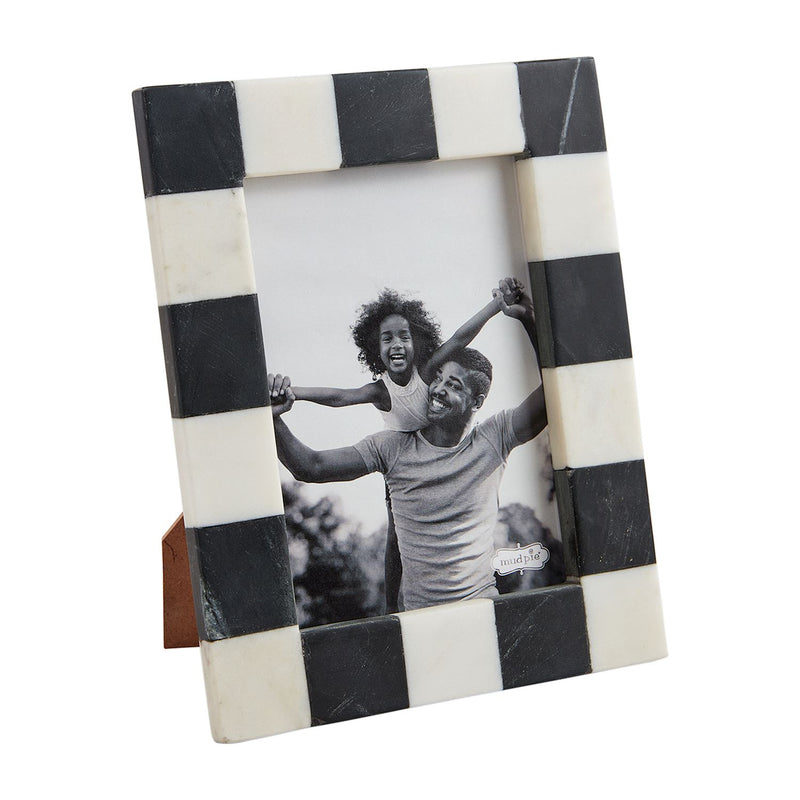 Black & White Marble Check 5X7 Frame