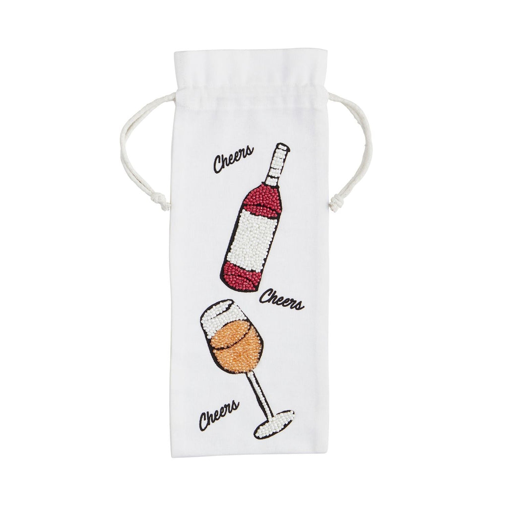 Cheers Wine Bottle Beaded Bag 