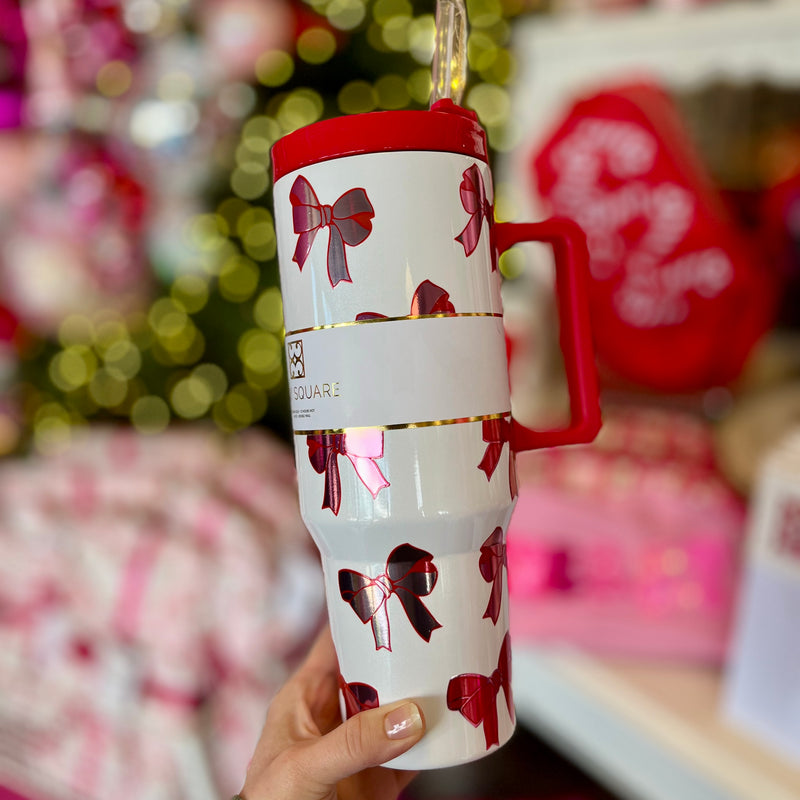 Pink & Red Bow 40oz Tumbler