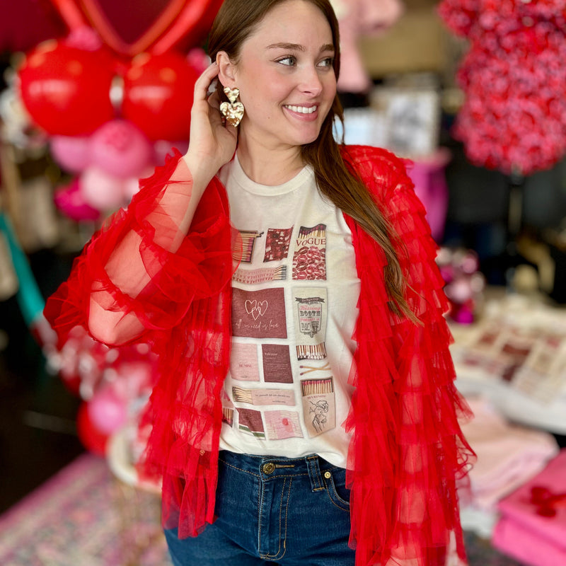 Frilly Girl Red Jacket