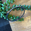 Black Equestrian Bit Leather Bracelet