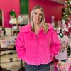 Bright Pink Faux Fur Jacket