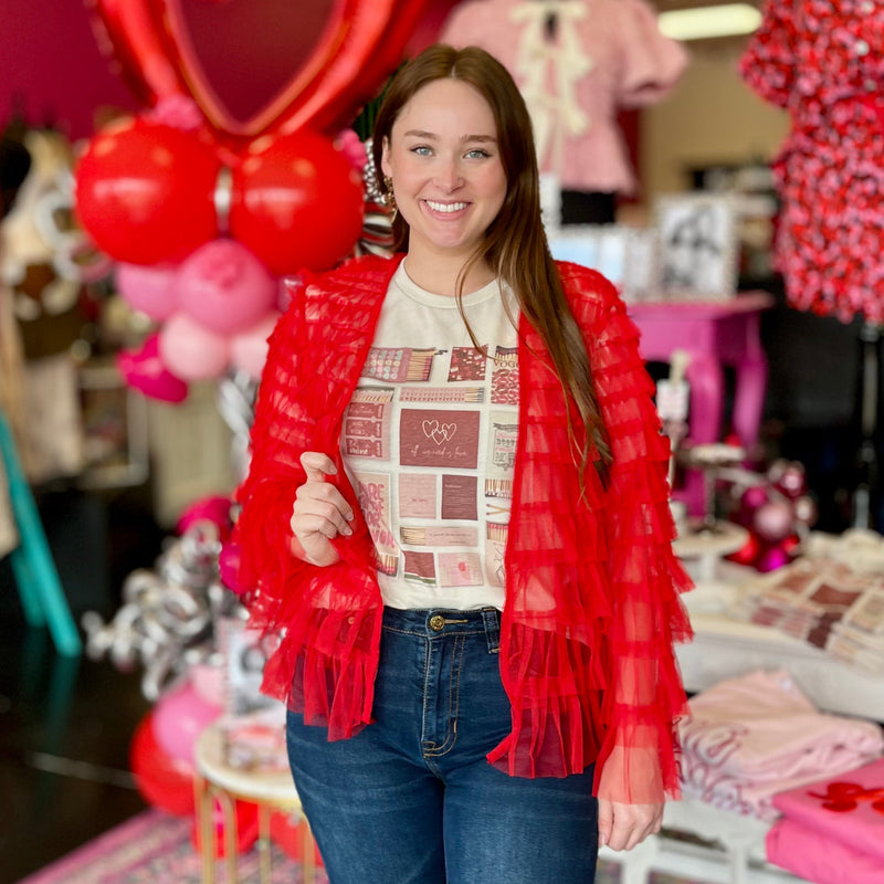 Frilly Girl Red Jacket