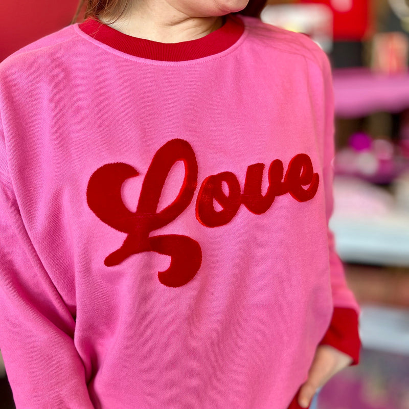 Red & Pink Love Sweatshirt