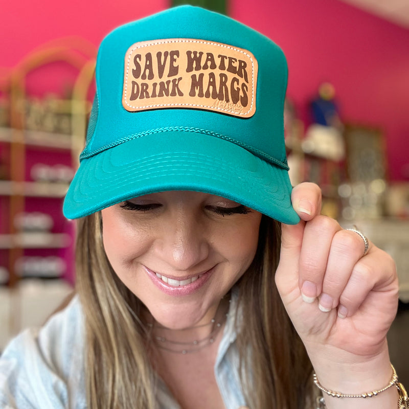 Save Water Drink Margs Teal Trucker Hat