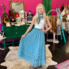 Frilly Girl Blue Maxi Skirt