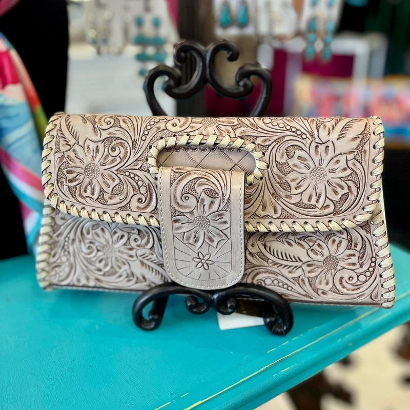 Marfa II Pearl Tooled Purse