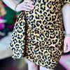 Leopard Ruched Puff Sleeve Dress