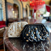 Carey Black Studded Clutch