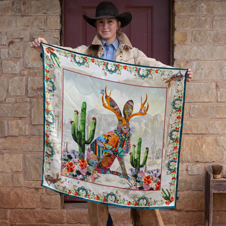 Jewelled Jackalope Long Tall 35" Wild Rag