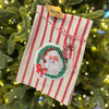 Santa Wreath Striped Towel