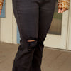 Judy Blue Black Distressed Flare Jeans