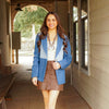 Denim Color Block Blazer