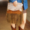 Glenda Brown Hide Flap Purse