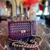 Lulu Maroon Woven Crossbody Purse