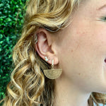Gold Cutout Half Circle Earrings
