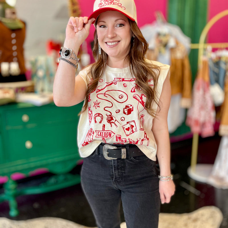 Red Western Logo Tee