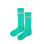 Lucky Chuck Logo Teal Boot Socks