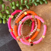 Neon Pink & Orange Bracelet Set