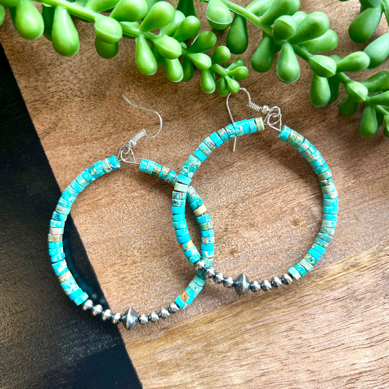 Taos Turq & Navajo Circle Earring