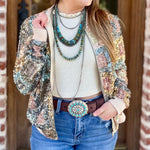 Plus Sawyer Sequin Multi Bomber Jacket