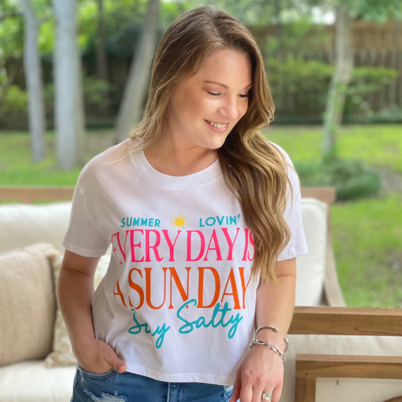 Everyday is Sunday Crop Tee