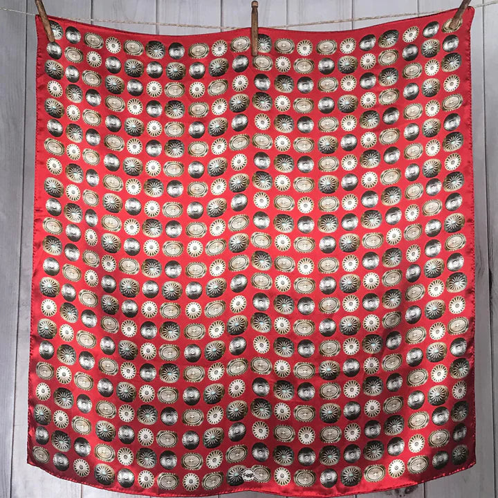 Baby Red Concho Long Tall 35" Wild Rag