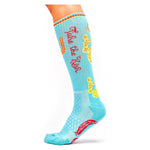 Take the Risk Turquoise Boot Sock