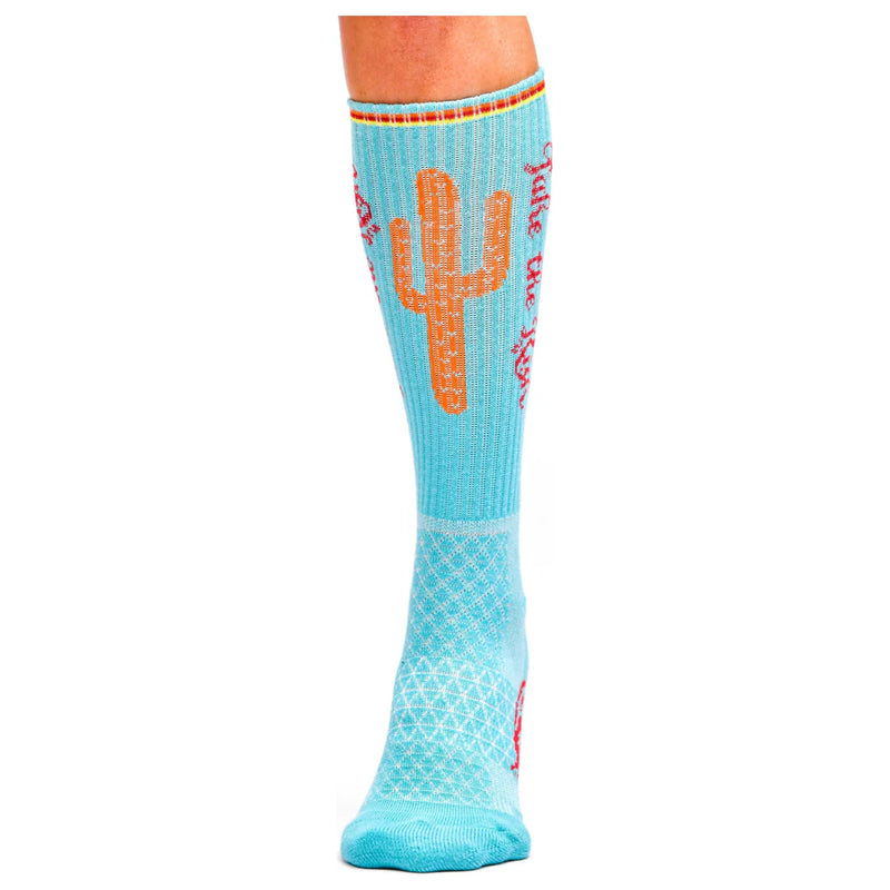 Take the Risk Turquoise Boot Sock