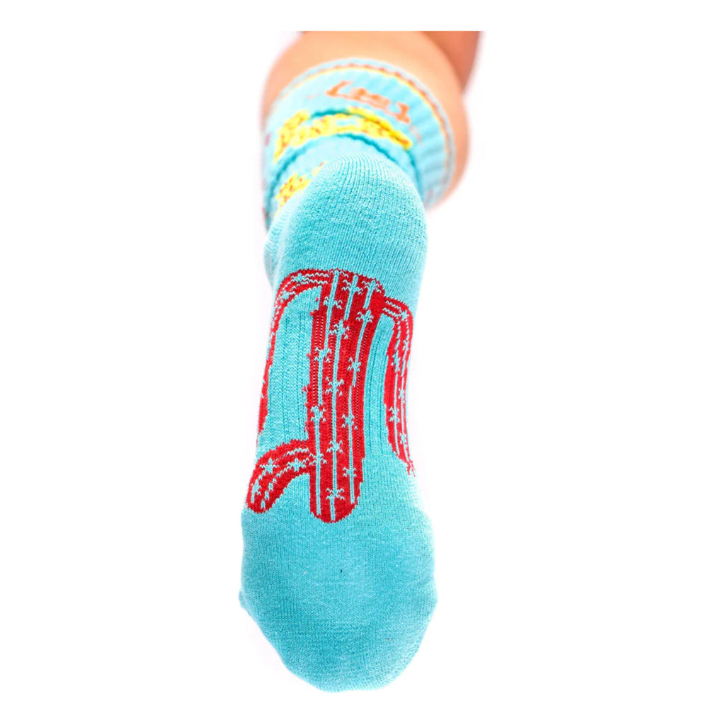 Take the Risk Turquoise Boot Sock