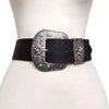 Black & Silver Wide Width Belt