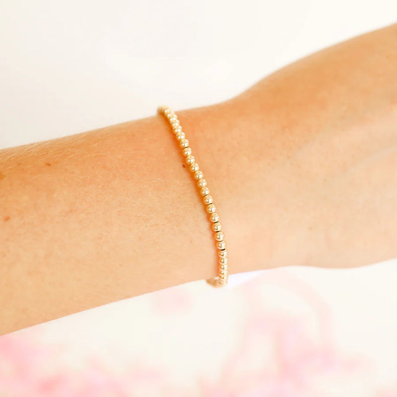 BB 3MM Gold Beaded Bracelet