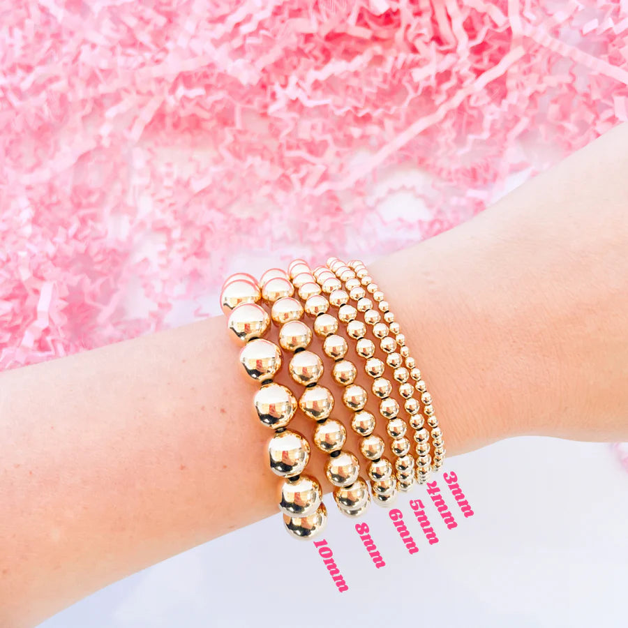 BB 3MM Gold Beaded Bracelet