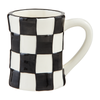 Large Black & White Check Bistro Mug