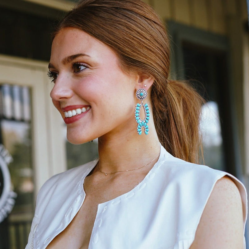 Turquoise Double Squash Earrings